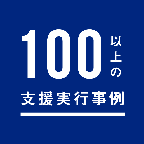 100以上の支援実行事例